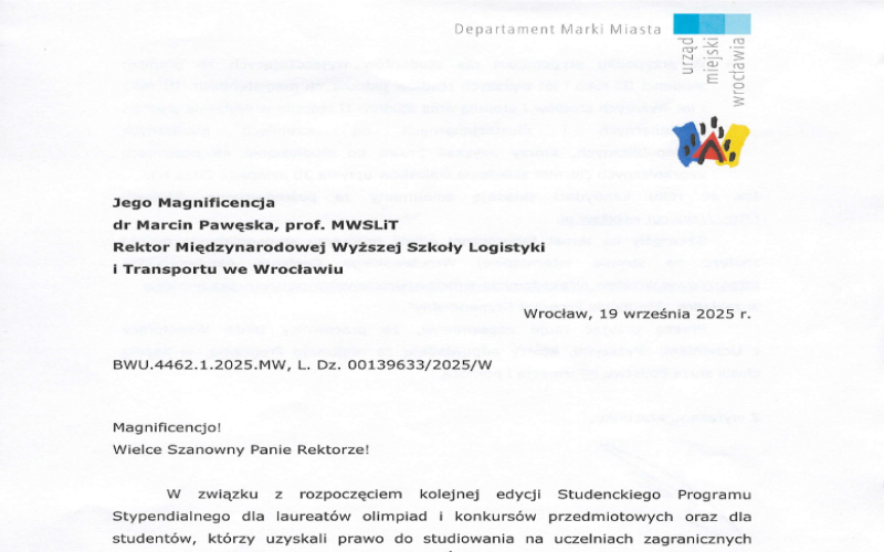 WROCŁAWSKI PROGRAM STYPENDIALNY